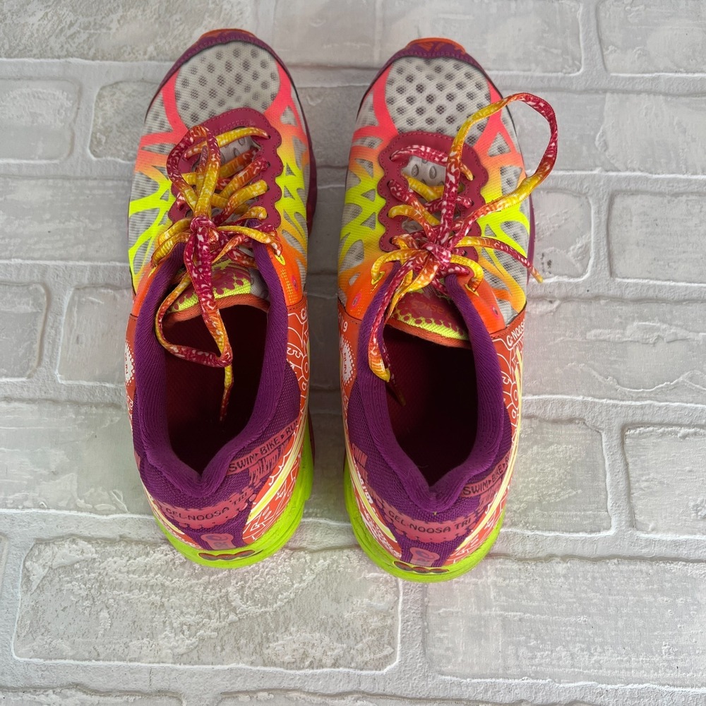 ASICS GEL Noosa Tri 9 Womens 9.5 Running Shoes Neon Multicolor Triathlon T458N - Picture 3 of 12